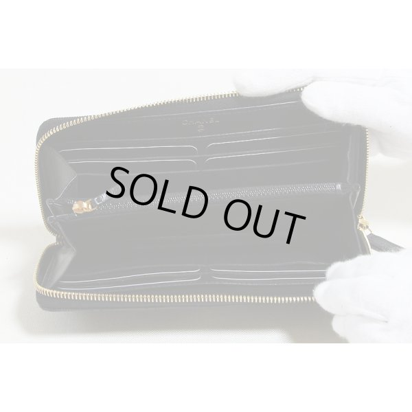 シャネル　ラウンドファスナー長サイフ A82370 ブラック／ゴールド金具　中身