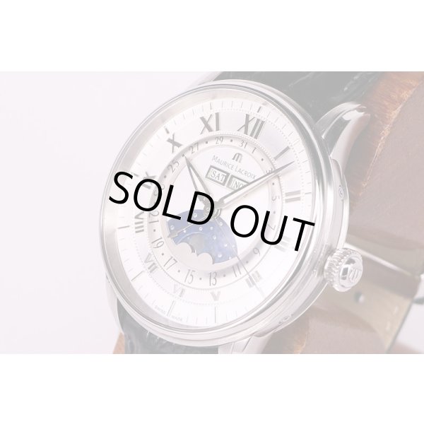 モーリス・ラクロア　ムーンフェイス　トリプルカレンダー　MP6428 銀文字盤　サイド