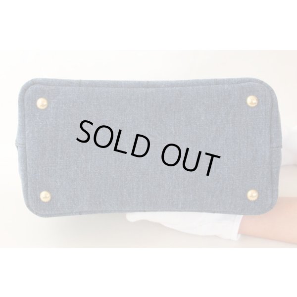 プラダ　カナパトートバック 1BG439 DENIM　底