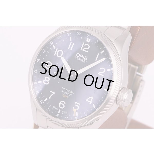 オリス　プロパイロットGMT 7710 　黒文字盤　サイド拡大