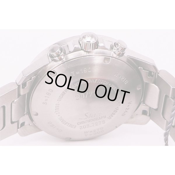 ジン　303 Tiger クロノグラフ　黄黒文字盤　星野仙一監督限定　裏面拡大