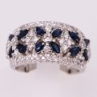 PT900 サファイアダイアイリリング 1.17ct 0.67ct 13.00g