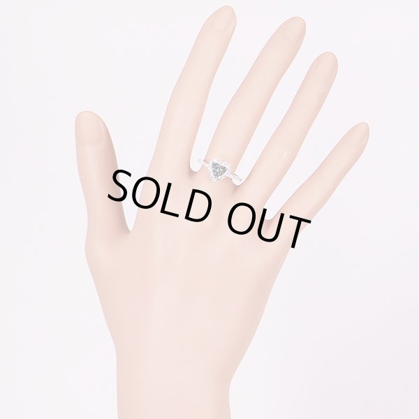 PT950 アレキサンドライトダイアイリリング 0.39ｃｔ 0.39ct 4.50g　装着イメージ