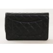 シャネル　チェーンウォレット ブラック／SIV金具　裏面