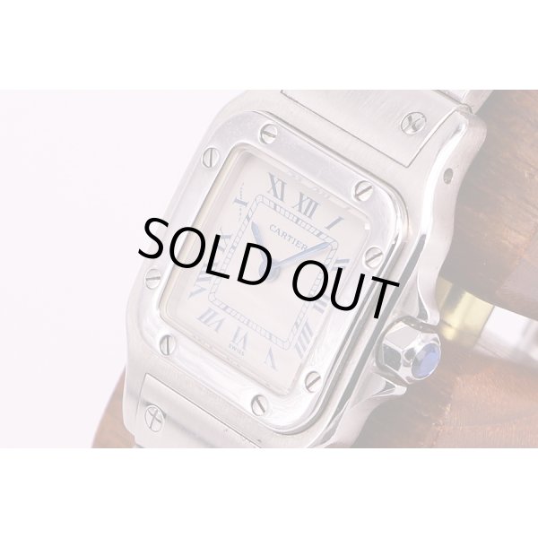 カルティエ　サントスガルベSM　白文字盤　サイド拡大