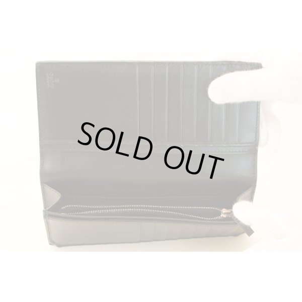 グッチ　シグネチャー ロングウォレット 414988・203887 ブラック　中身(2)