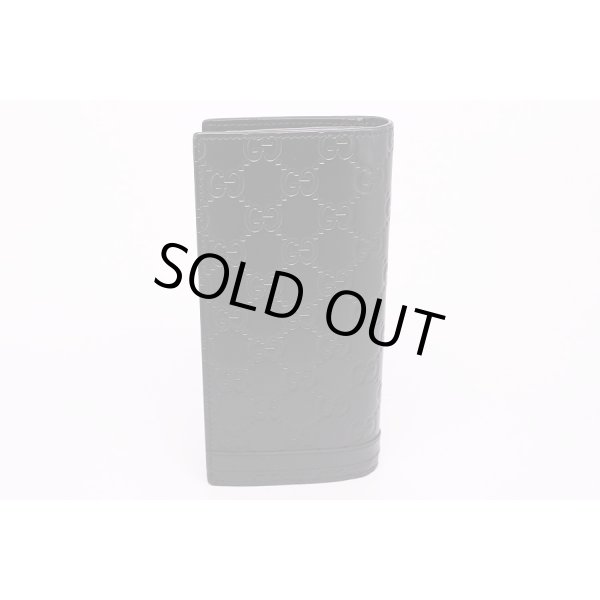 グッチ　シグネチャー ロングウォレット 414988・203887 ブラック　裏面