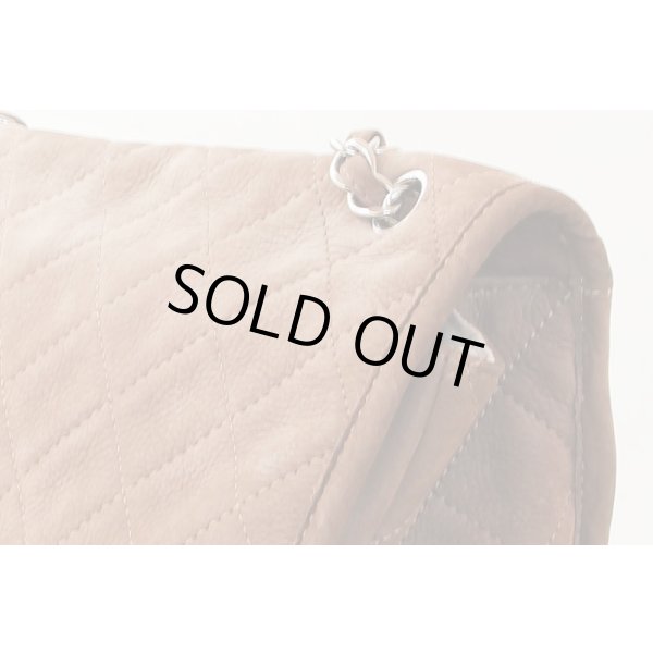 シャネル　チェーンショルダーバック ブラウン　サイド上部