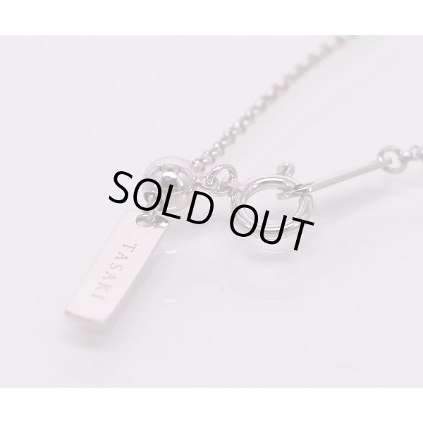 タサキ K18WG ダイアイリペンダントネックレス 0.16ct 5.90g 留め具