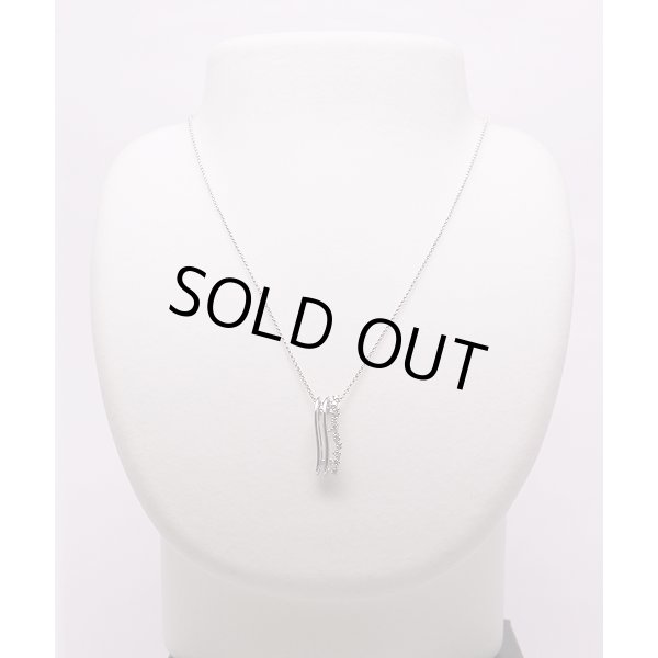 タサキ K18WG ダイアイリペンダントネックレス 0.16ct 5.90g サイズイメージ