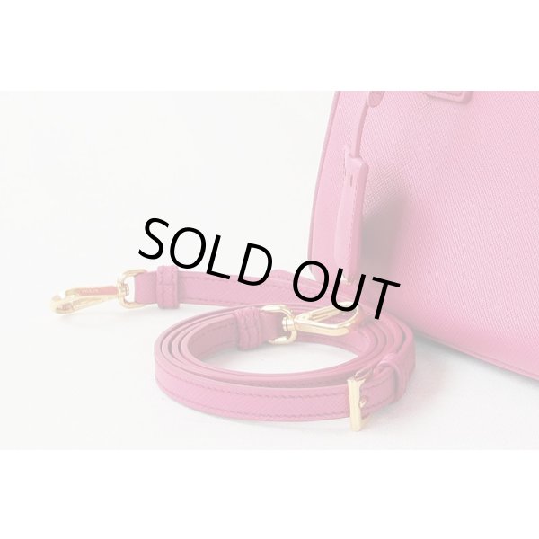 プラダ　2WAYハンドバック 1BA896 FUXIA/ピンク　サイド下部