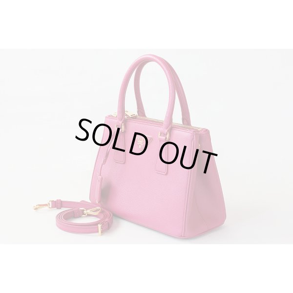 プラダ　2WAYハンドバック 1BA896 FUXIA/ピンク　サイド