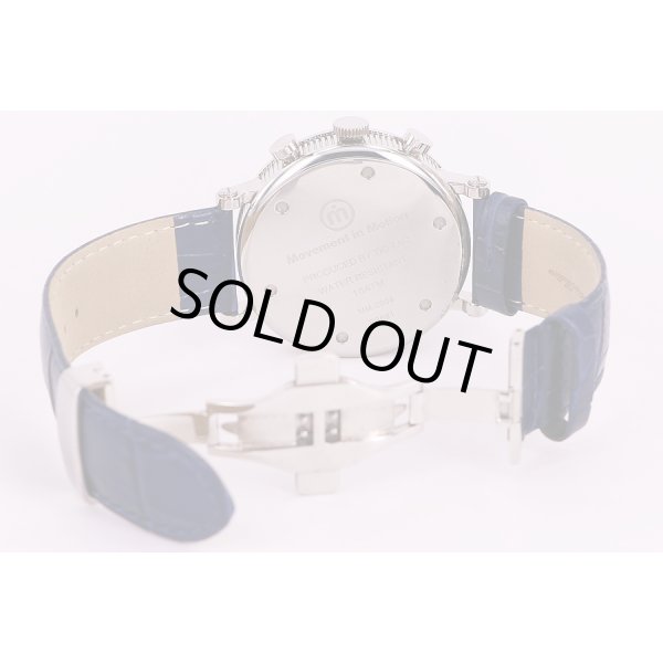 チックタック　ムーブメントインモーション　クロノグラフ　MM2004 紺文字盤　裏面