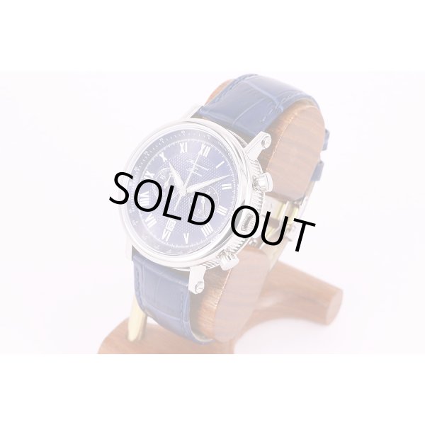 チックタック　ムーブメントインモーション　クロノグラフ　MM2004 紺文字盤　サイド