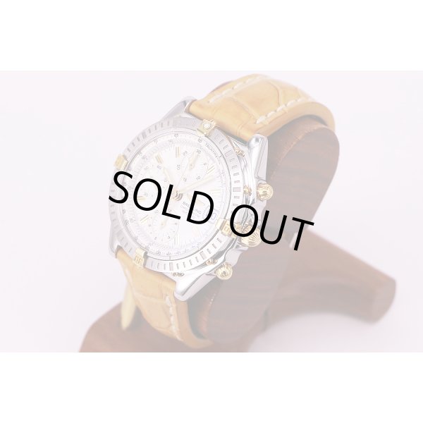 ブライトリング　クロノマット　ビコロ　B13352　白文字盤　替え革ベルト　サイド