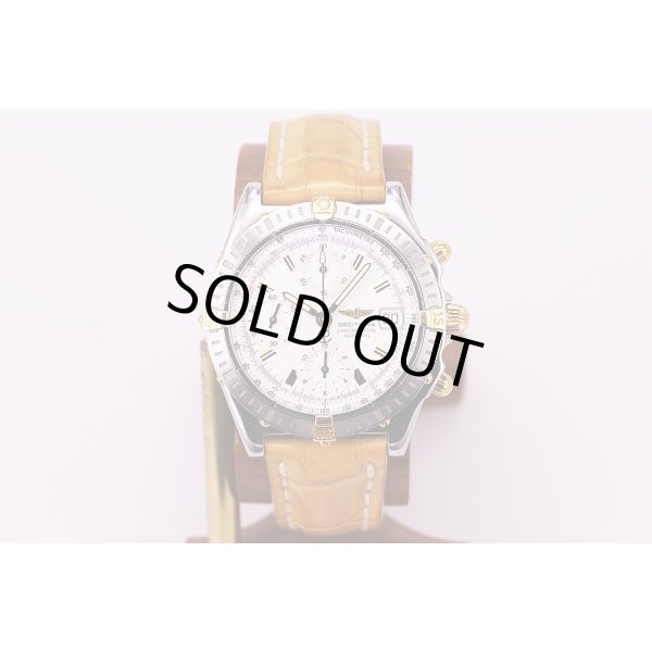 ブライトリング　クロノマット　ビコロ　B13352　白文字盤　替え革ベルト　表面