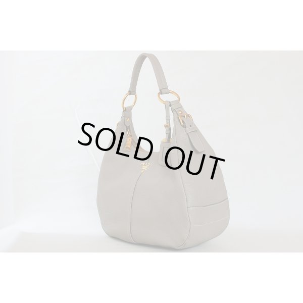 プラダ　ショルダーバック BR4373 POMICE グレー系　サイド