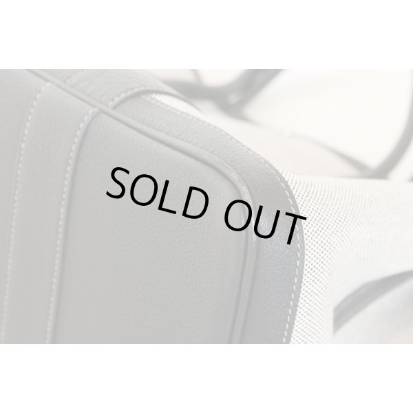 エルメス　ガーデンパーティPM グレー／ブラック／SIV金具　角スレ(1)