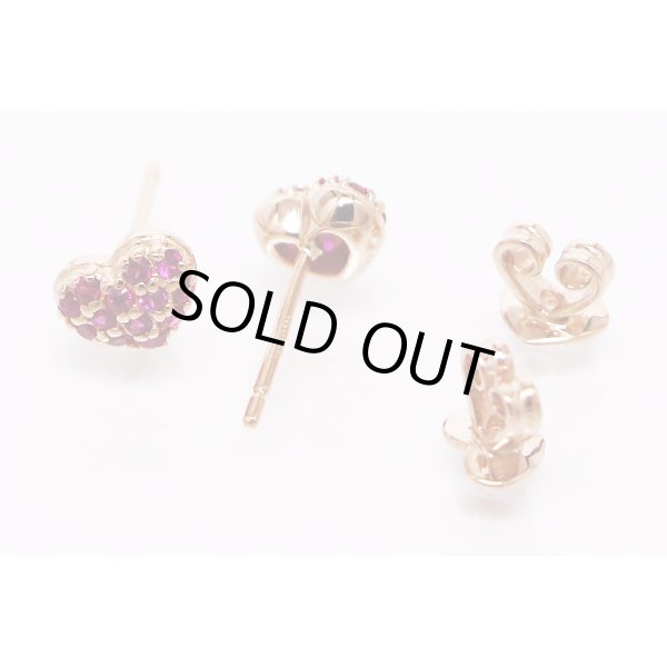 ポンテヴェキオ　K18PG ルビーダイアイリピアス 0.15ct*2 2.00g　外した状態(1)