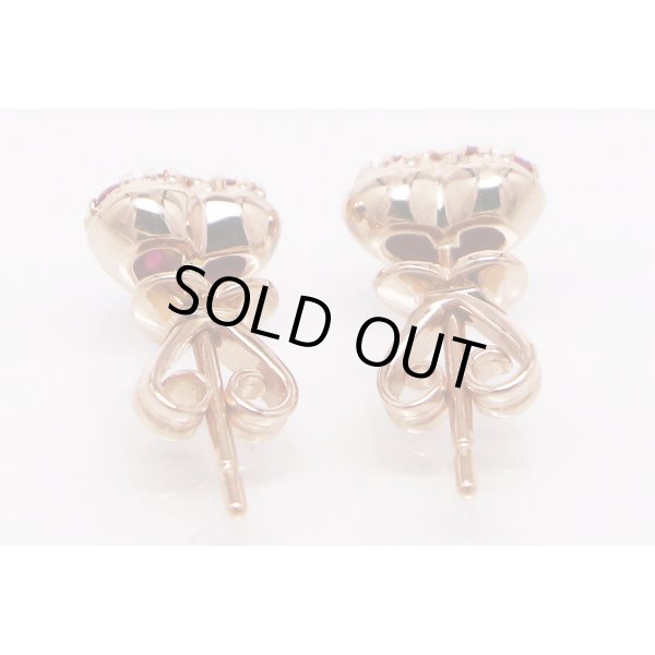 ポンテヴェキオ　K18PG ルビーダイアイリピアス 0.15ct*2 2.00g　留め具