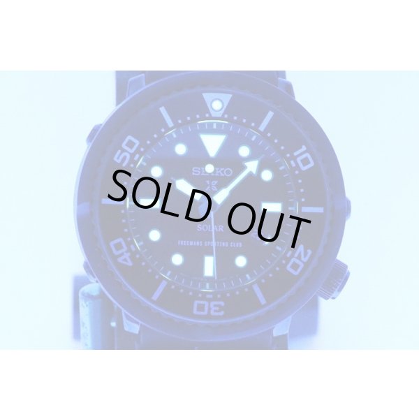 セイコー　プロスペックダイバーソーラー　SBDN029　黒文字盤　フリーメンズスポーツクラブ限定　ライト