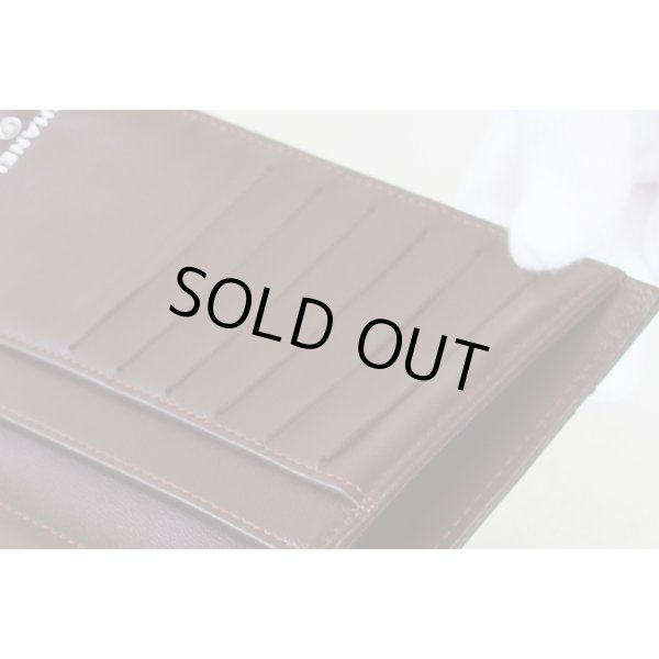 シャネル　三ツ折長サイフ A31506 ブラック／ボルドー　カードケース