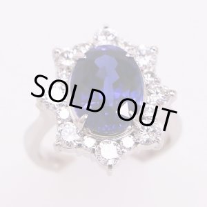 画像: PT900 タンザナイトダイアイリリング 5.313ct 1.40ct 9.10g