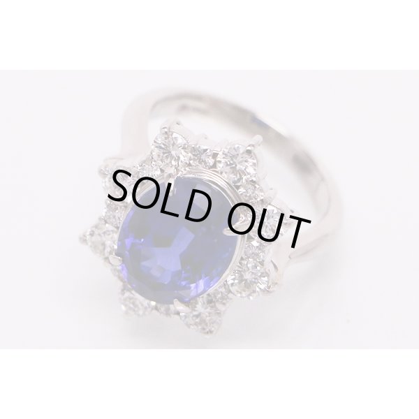 PT900 タンザナイトダイアイリリング 5.313ct 1.40ct 9.10g　拡大(2)