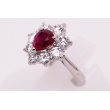 PT900 ルビーダイアイリリング 1.29ct 1.41ct 7.60g　サイド