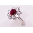 PT900 ルビーダイアイリリング 1.29ct 1.41ct 7.60g　サイド