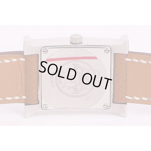 エルメス　オールアッシュ　HH1.210　白文字盤　裏面拡大