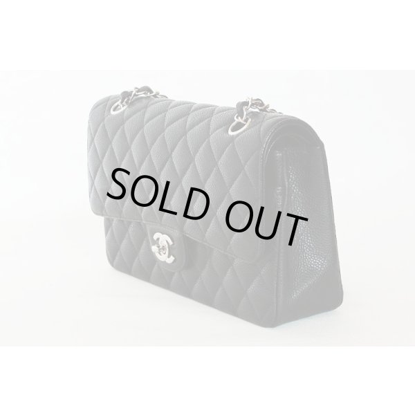 シャネル　マトラッセ Wチェーンショルダーバック A01112 ブラック／SIV金具　サイド