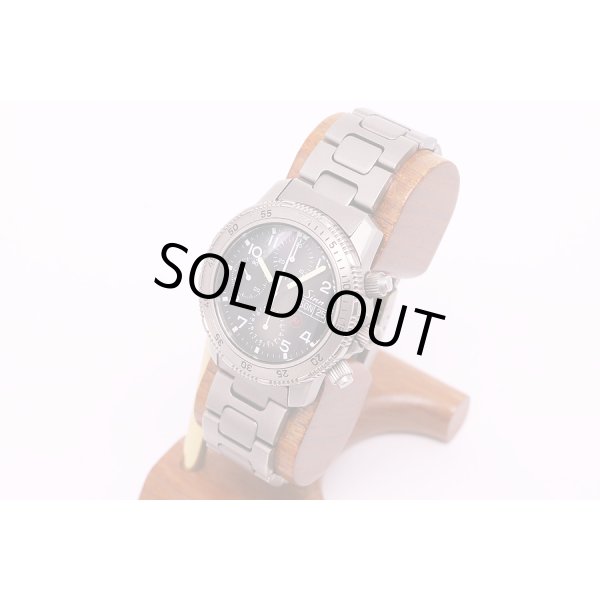 ジン　203Ti　クロノグラフ 黒文字盤　サイド