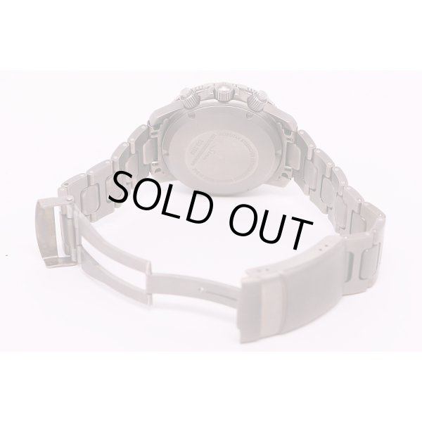 ジン　203Ti　クロノグラフ 黒文字盤　チタンブレス