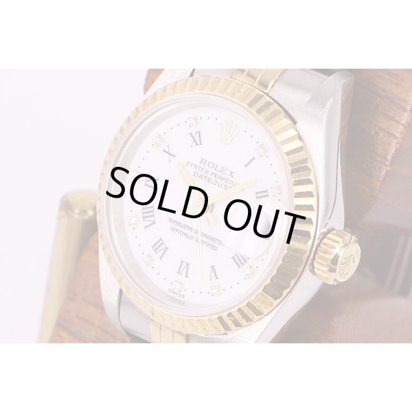 ロレックス　69173G 白文字盤　旧10P　サイド拡大