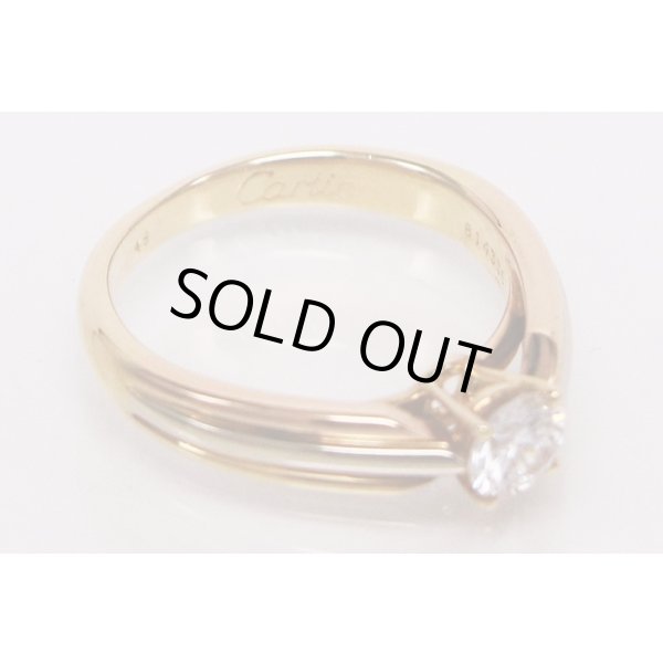 カルティエ　スリーゴールド ソリテールリング 0.36ct 3.80g　刻印