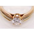 カルティエ　スリーゴールド ソリテールリング 0.36ct 3.80g　アップ