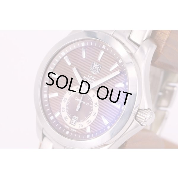 タグ・ホイヤー　リンク　WJF211C　スモールセコンド　茶文字盤　サイド拡大