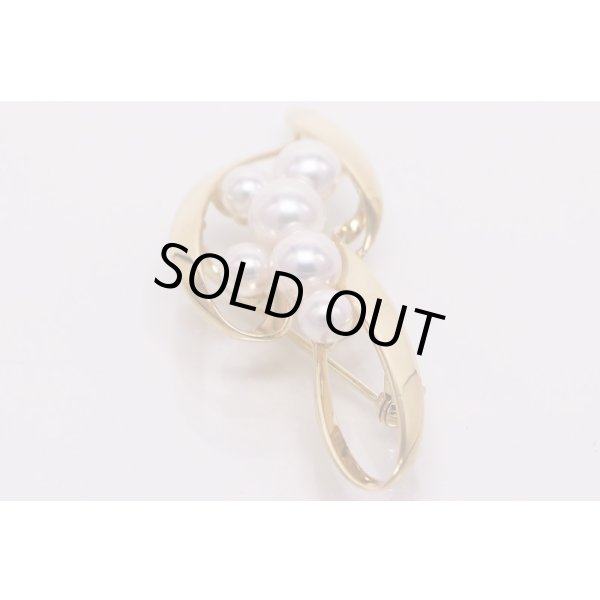 ミキモト　K18 パールイリブローチ 8.40g　サイド