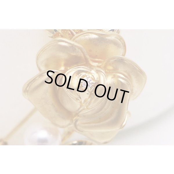 ミキモト　K18 グレース コレクション パールイリブローチ 7.30mm 20.00g　拡大