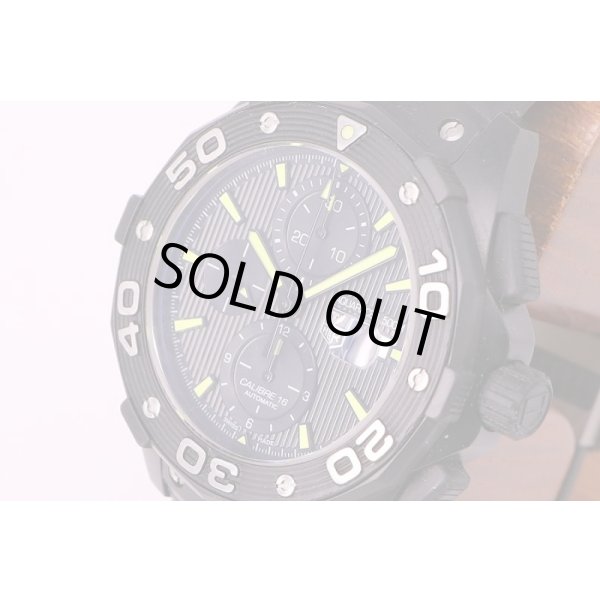 タグ・ホイヤー　アクアレーサー　キャリバー16　クロノグラフ　CAJ2180　黒文字盤　サイド拡大