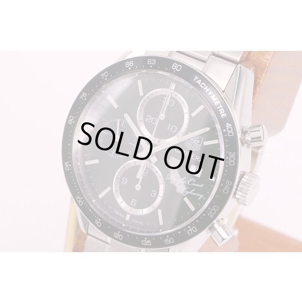 タグ・ホイヤー　カレラ　クロノグラフ　CV201N　緑文字盤　パシフィックコート限定　サイド拡大