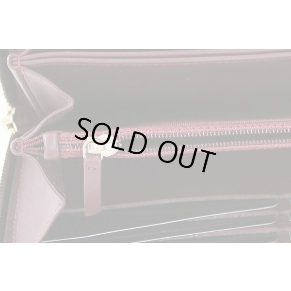 シャネル　エンブロイダリー 2.55　ラウンドファスナー長財布　ブラック／ボルドー　ゴールド金具　小銭入れ