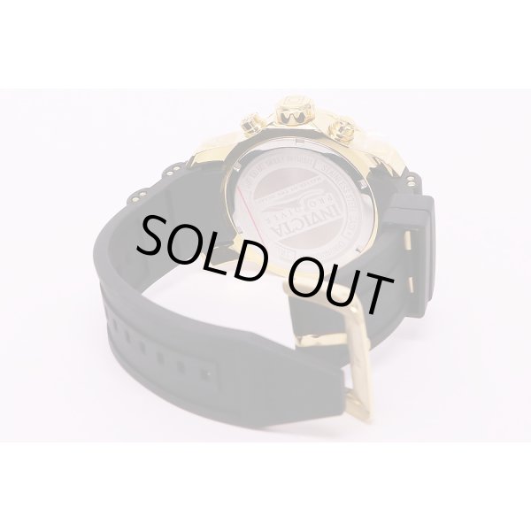 インビクタ　プロダイバー　クロノグラフ　6981　黒文字盤　ラバーベルト