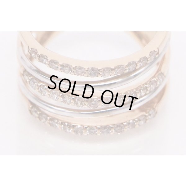 K18PG/WG ダイアイリリング 0.70ct 6.80g　拡大