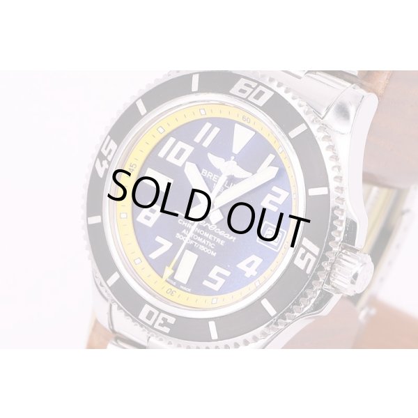 ブライトリング　スーパーオーシャン42II　A17364　黒黄リング文字盤　サイド拡大