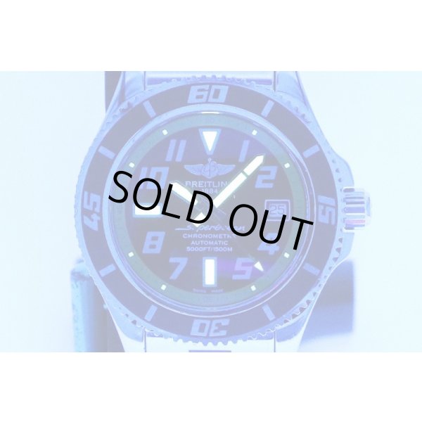 ブライトリング　スーパーオーシャン42II　A17364　黒黄リング文字盤　ライト