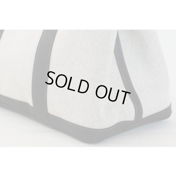 エルメス　ガーデンパーティPM グレー／ブラック　サイド下部