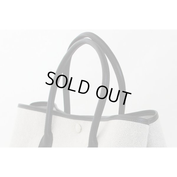 エルメス　ガーデンパーティPM グレー／ブラック　サイド上部