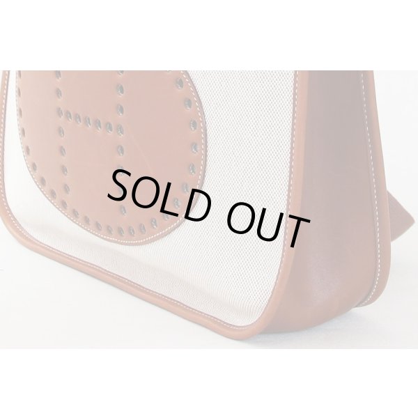 エルメス　エヴリン1 GM ナチュラル／ブラウン SIV金具　サイド下部